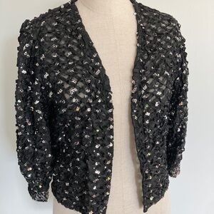 1970/80s Sequin and Ribbon Evening Topper